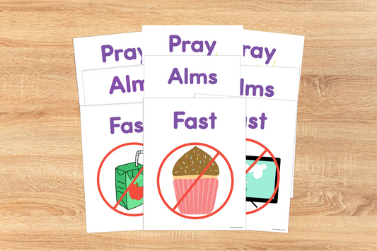 Circle Time: 3 Pillars of Lent Printable