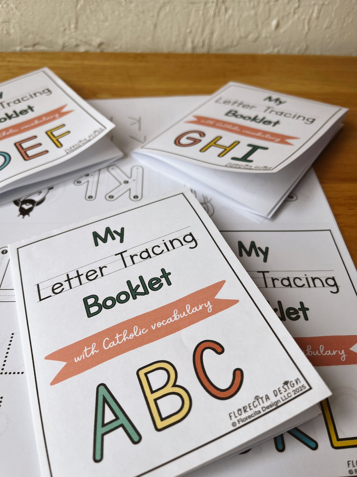 Catholic Letter Tracing Booklets